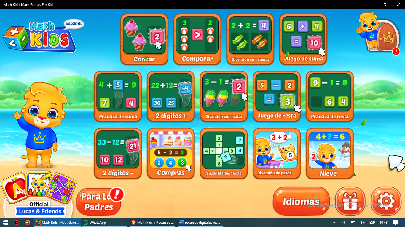 Ventana de Math kids